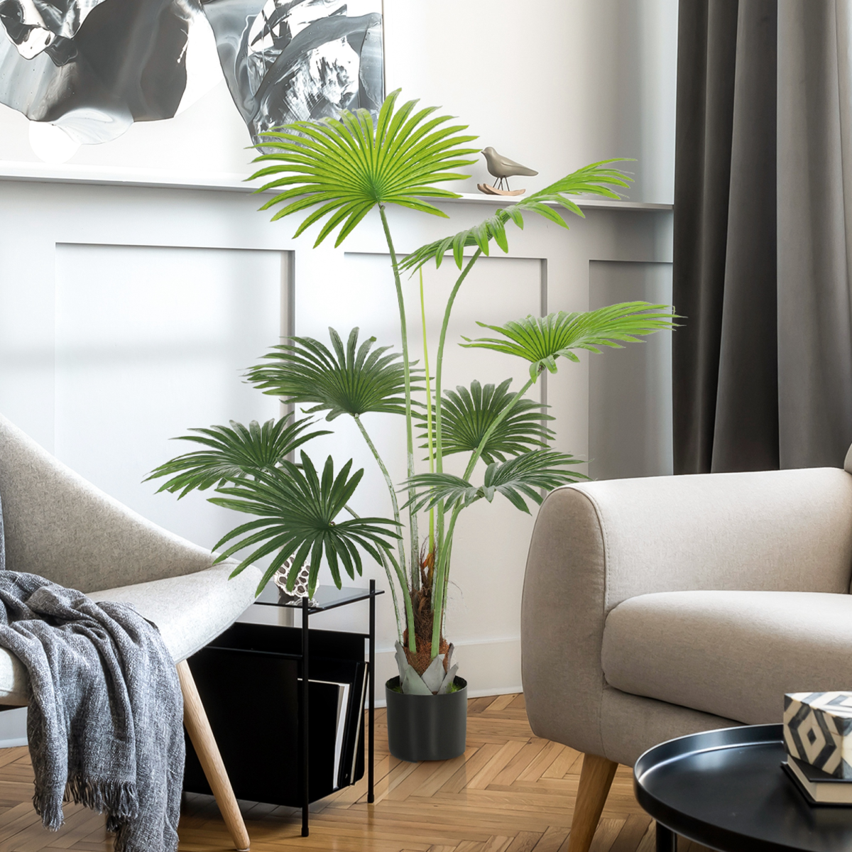 cortex-london-windsor-artificial-palm-tree-145cm-green-peva-leaves-coconut-coir