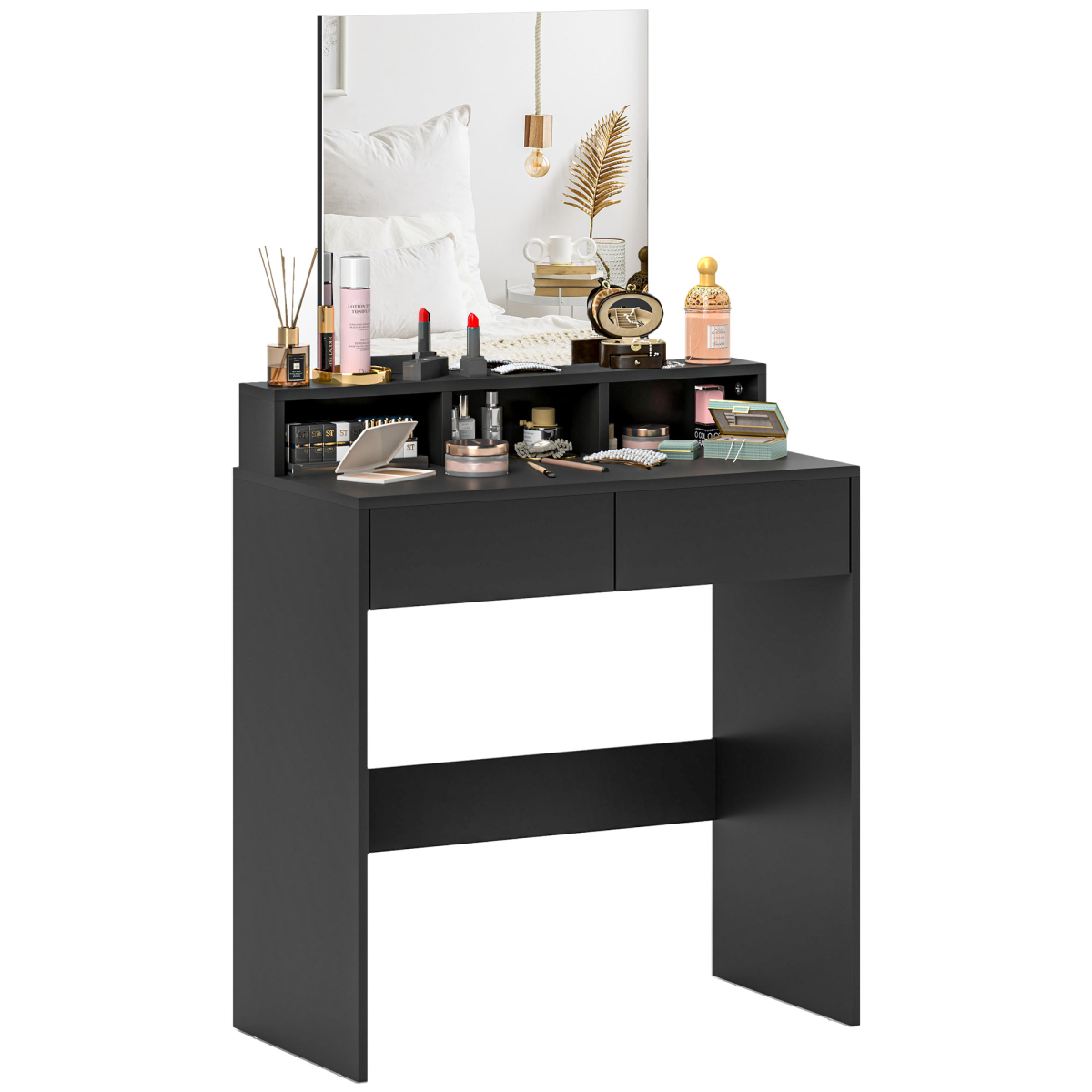 cortex-london-windsor-black-dressing-table-with-mirror-two-drawers-three-shelves