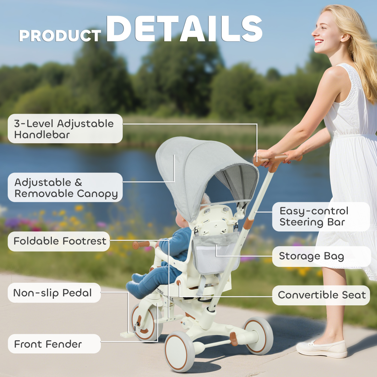 cortex-london-windsor-5-in-1-foldable-toddler-tricycle-cream-white