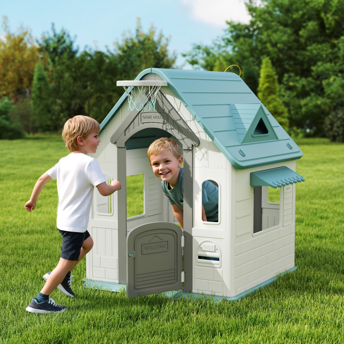 cortex-london-windsor-kids-indoor-outdoor-playhouse-with-games-beige-green-grey