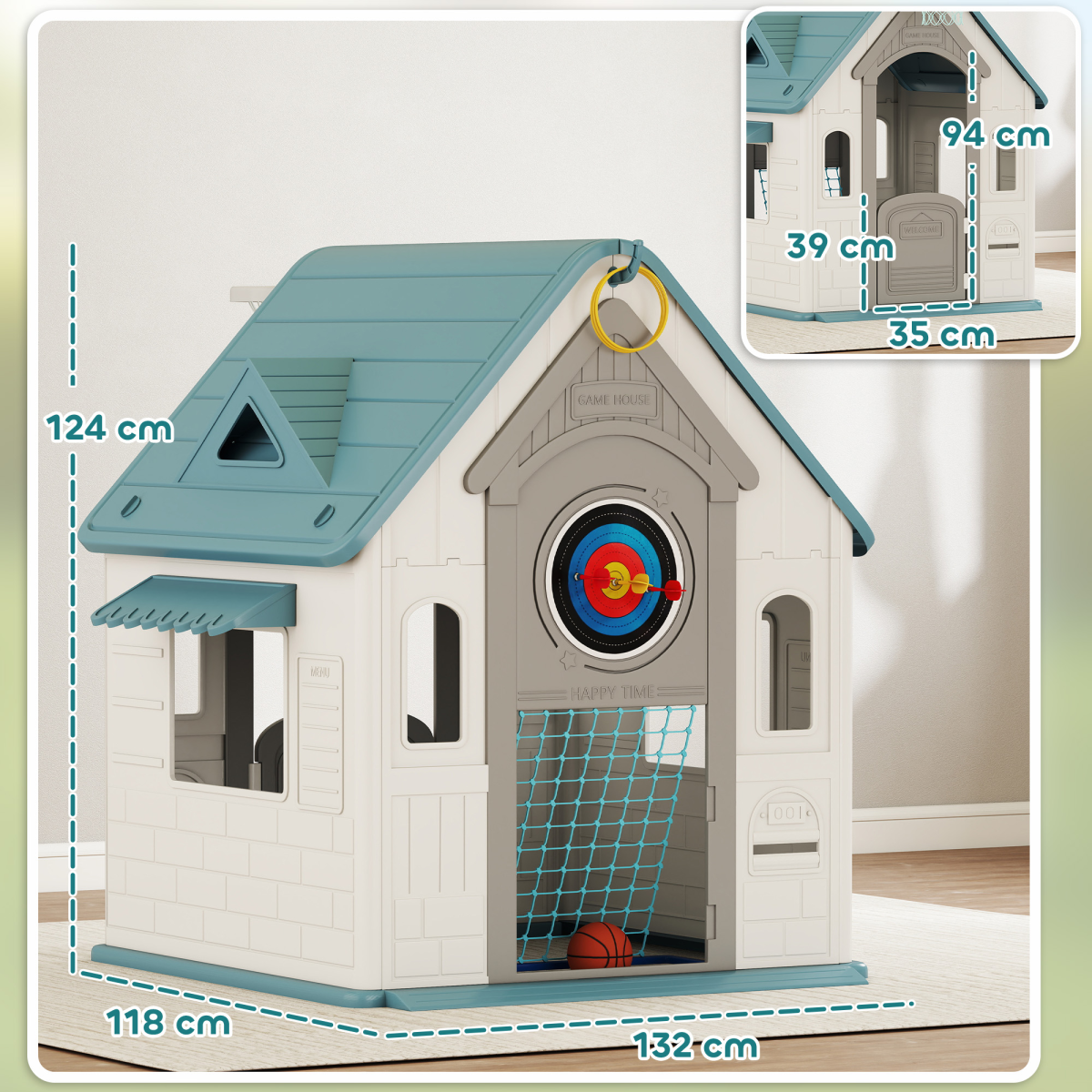 cortex-london-windsor-kids-indoor-outdoor-playhouse-with-games-beige-green-grey