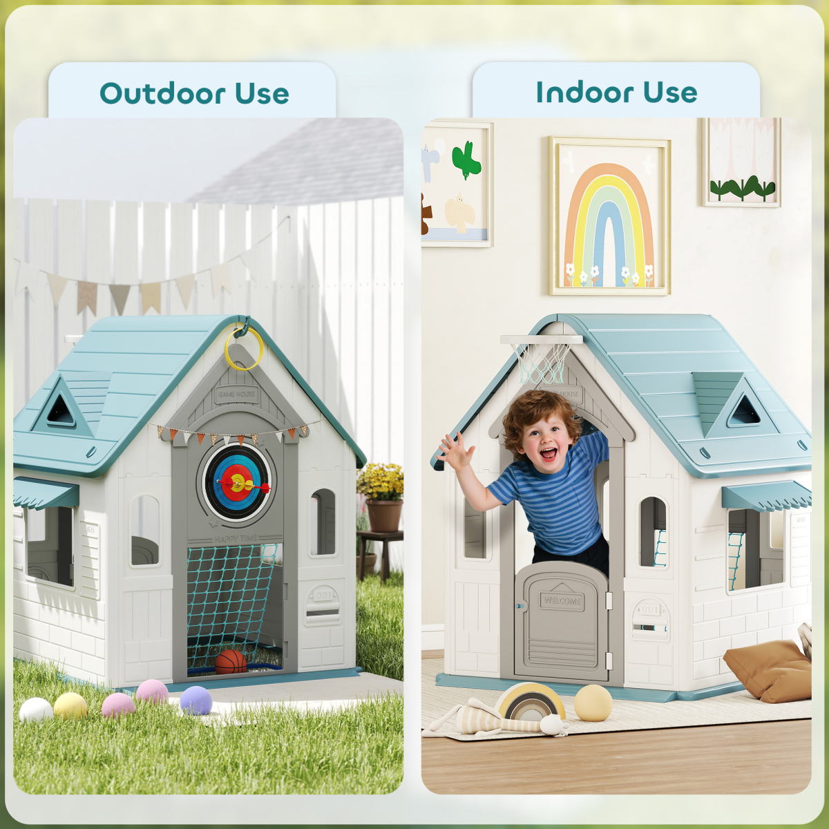 cortex-london-windsor-kids-indoor-outdoor-playhouse-with-games-beige-green-grey