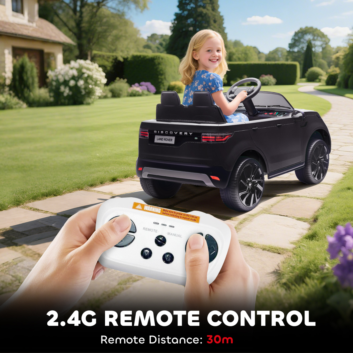 cortex-london-windsor-licensed-land-rover-discovery-12v-kids-electric-car-black