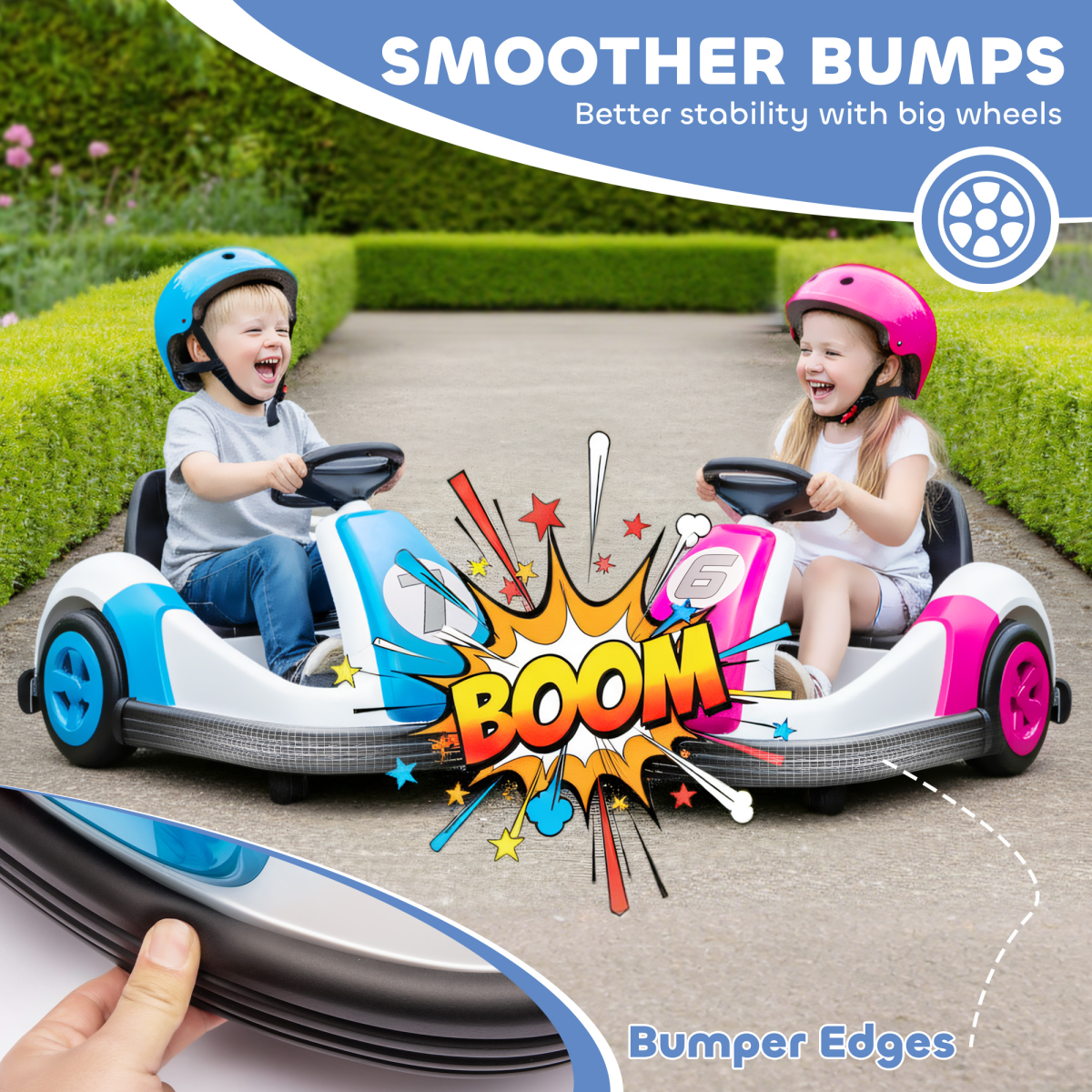 cortex-london-windsor-kids-bumper-car-360-spin-blue