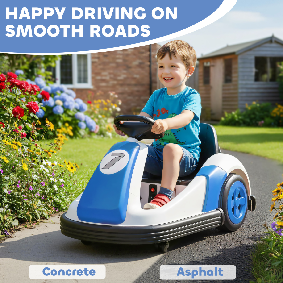 cortex-london-windsor-kids-bumper-car-360-spin-blue
