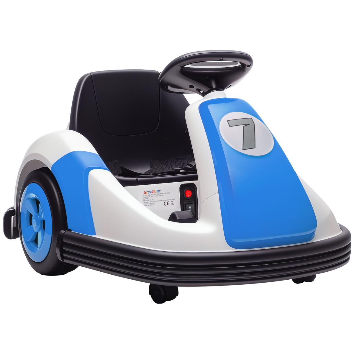 cortex-london-windsor-kids-bumper-car-360-spin-blue