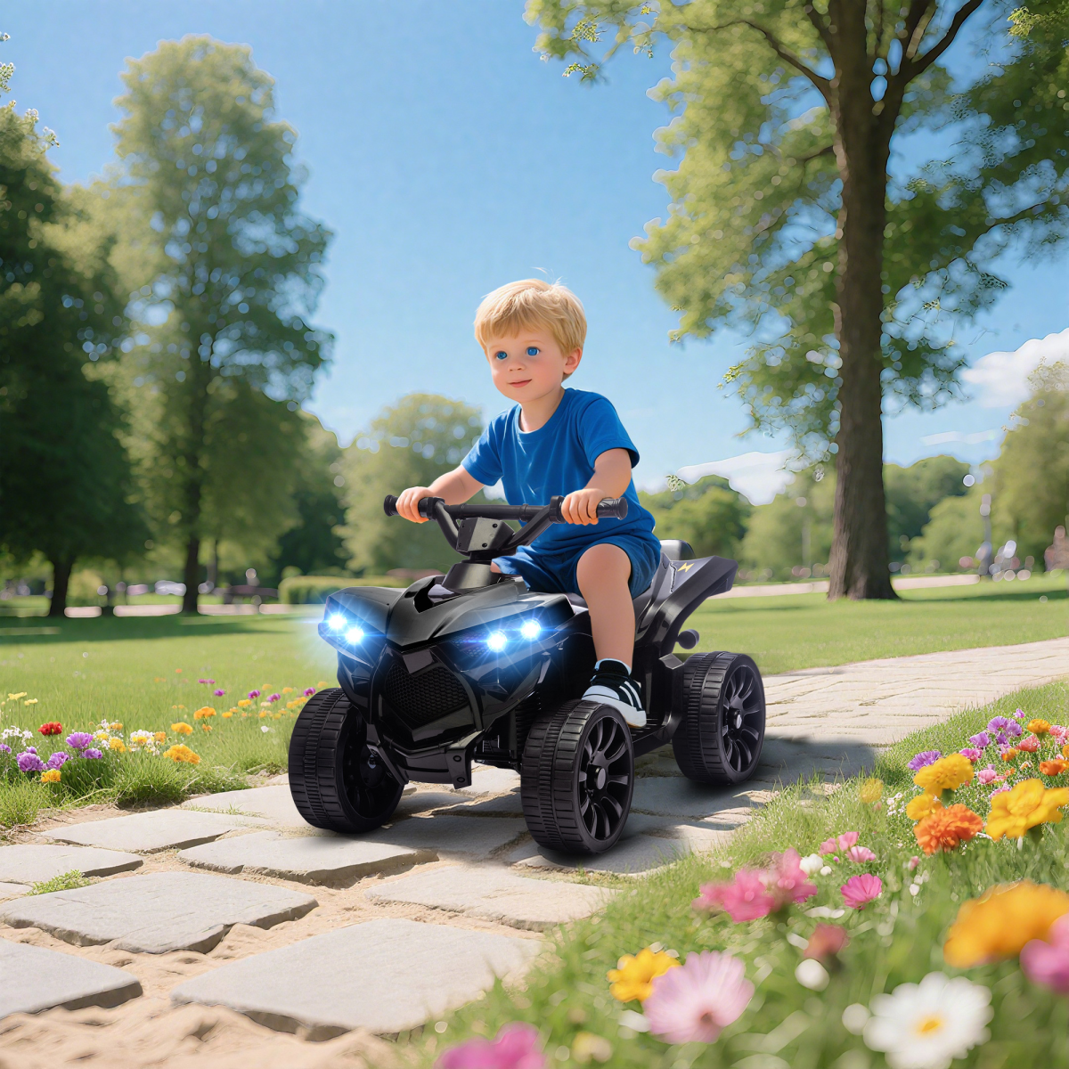 cortex-london-windsor-6v-kids-atv-ride-on-car-black