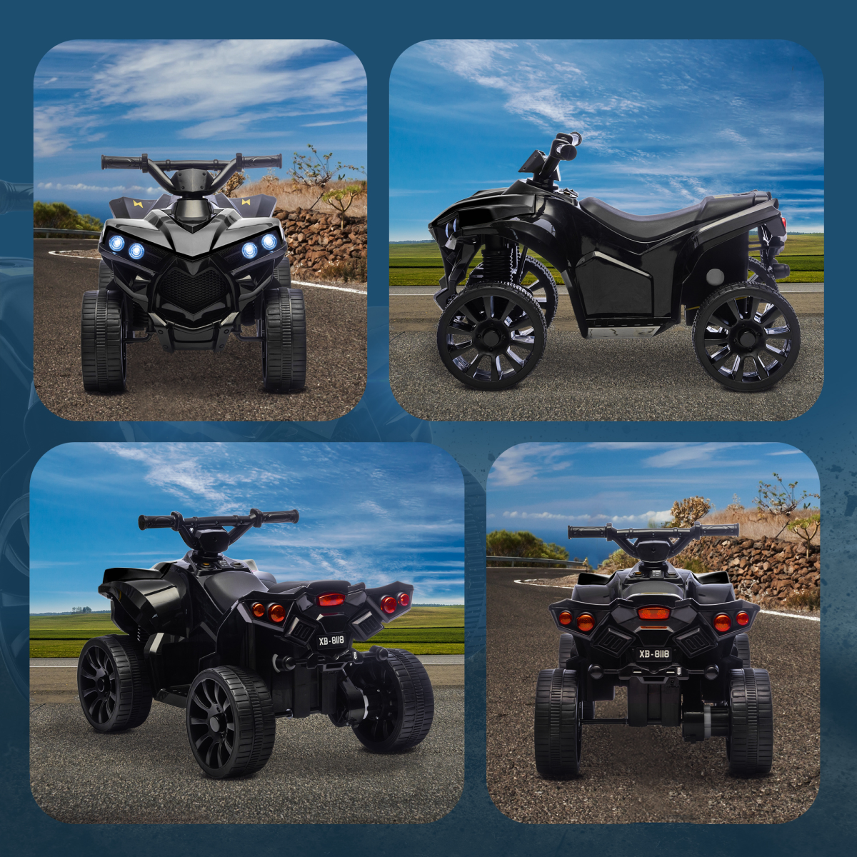 cortex-london-windsor-6v-kids-atv-ride-on-car-black