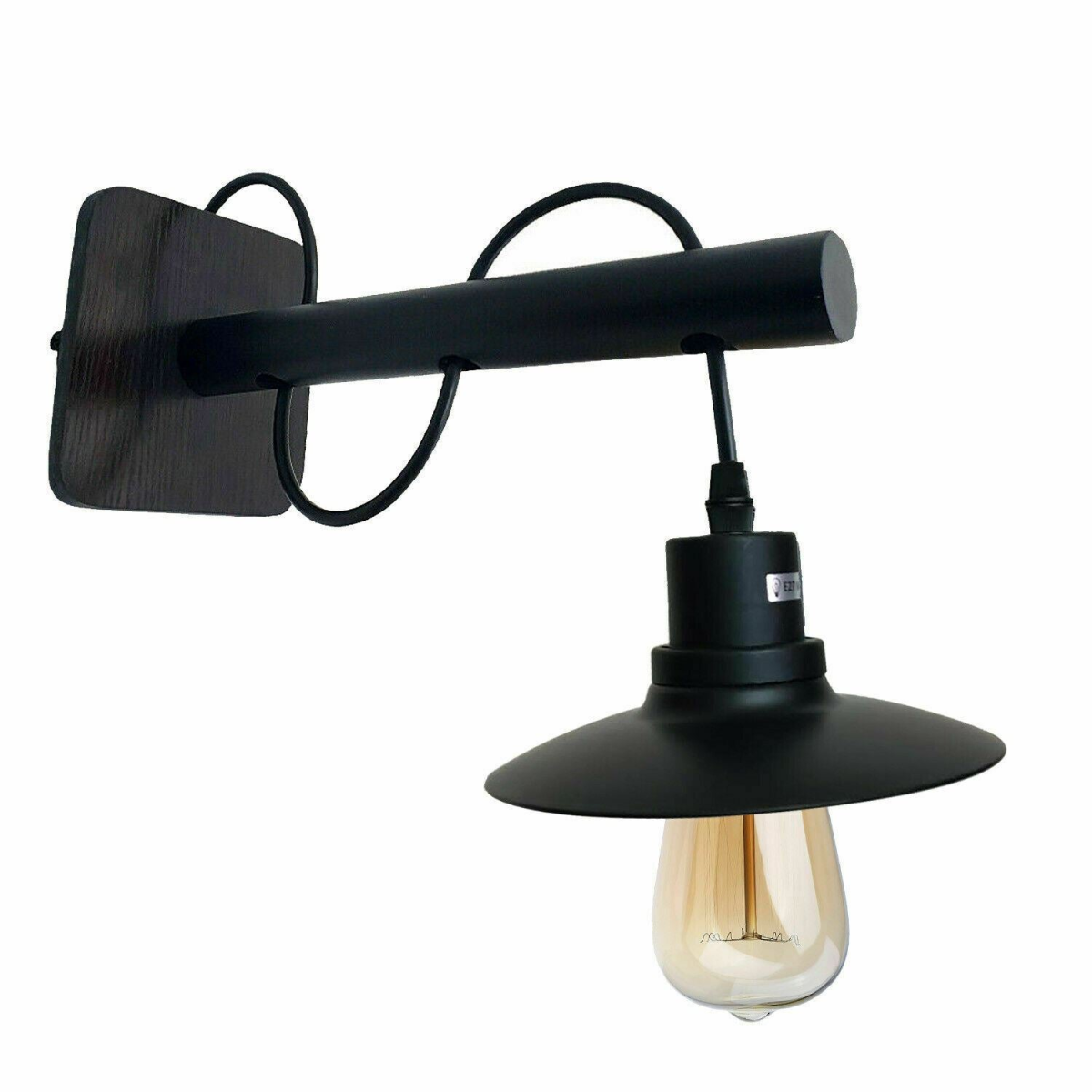 cortex-london-windsor-industrial-black-e27-wall-light