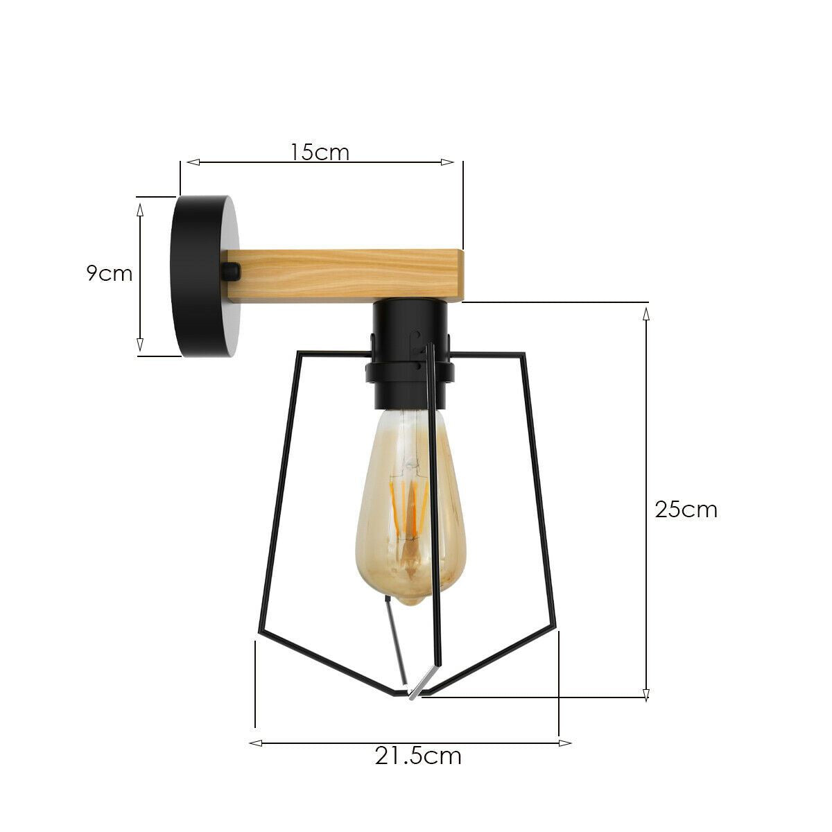 cortex-london-windsor-industrial-black-e27-wall-light