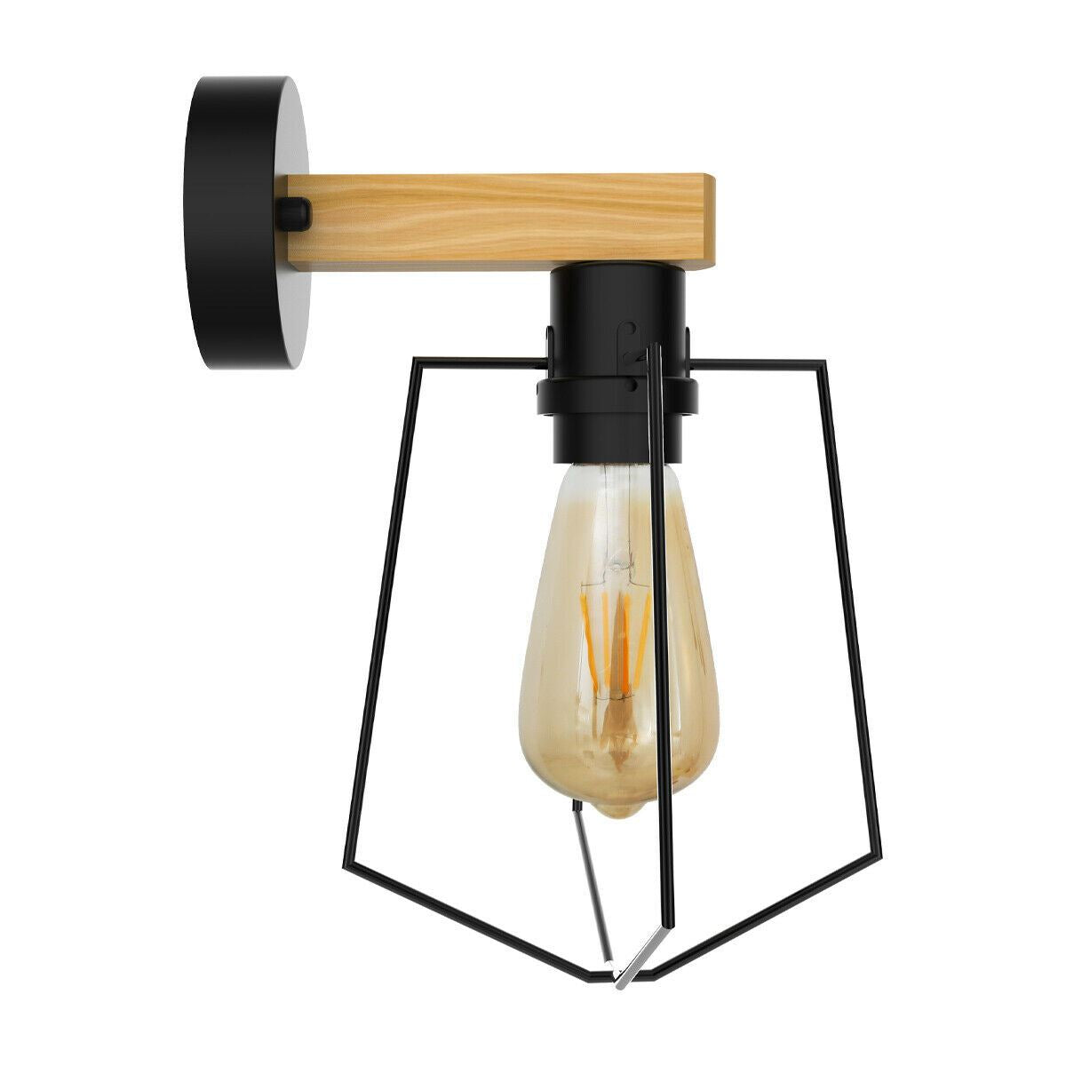 cortex-london-windsor-industrial-black-e27-wall-light