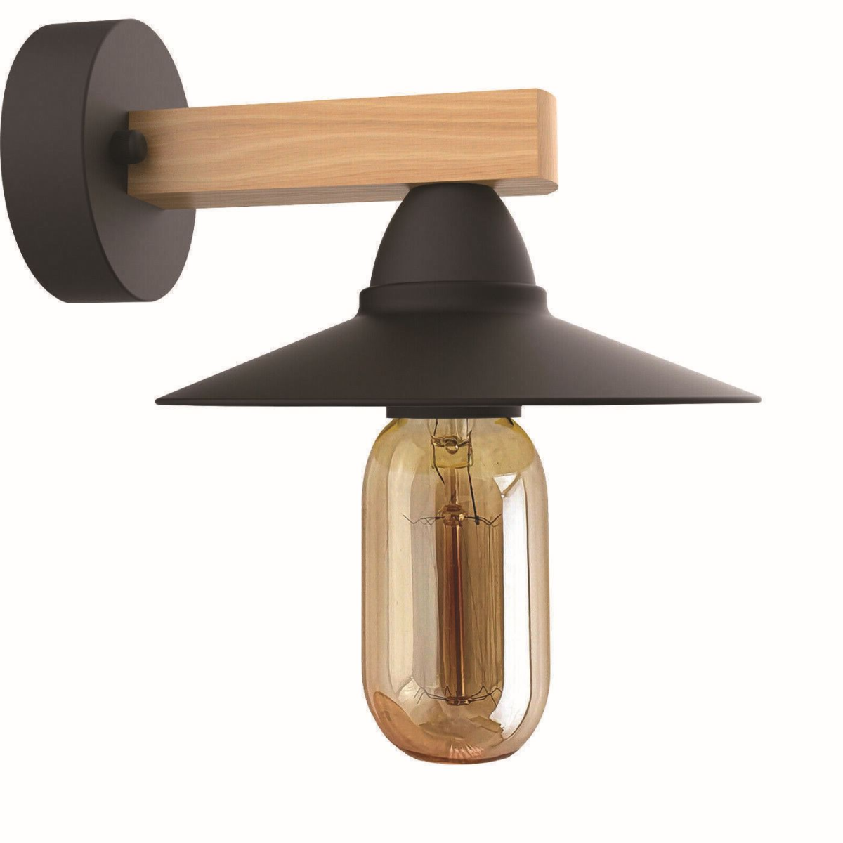 cortex-london-windsor-industrial-black-e27-wall-light