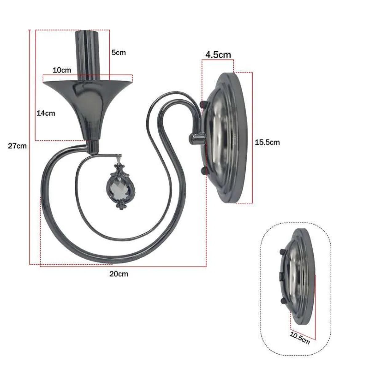 cortex-london-york-chrome-candle-wall-light-curved-arm