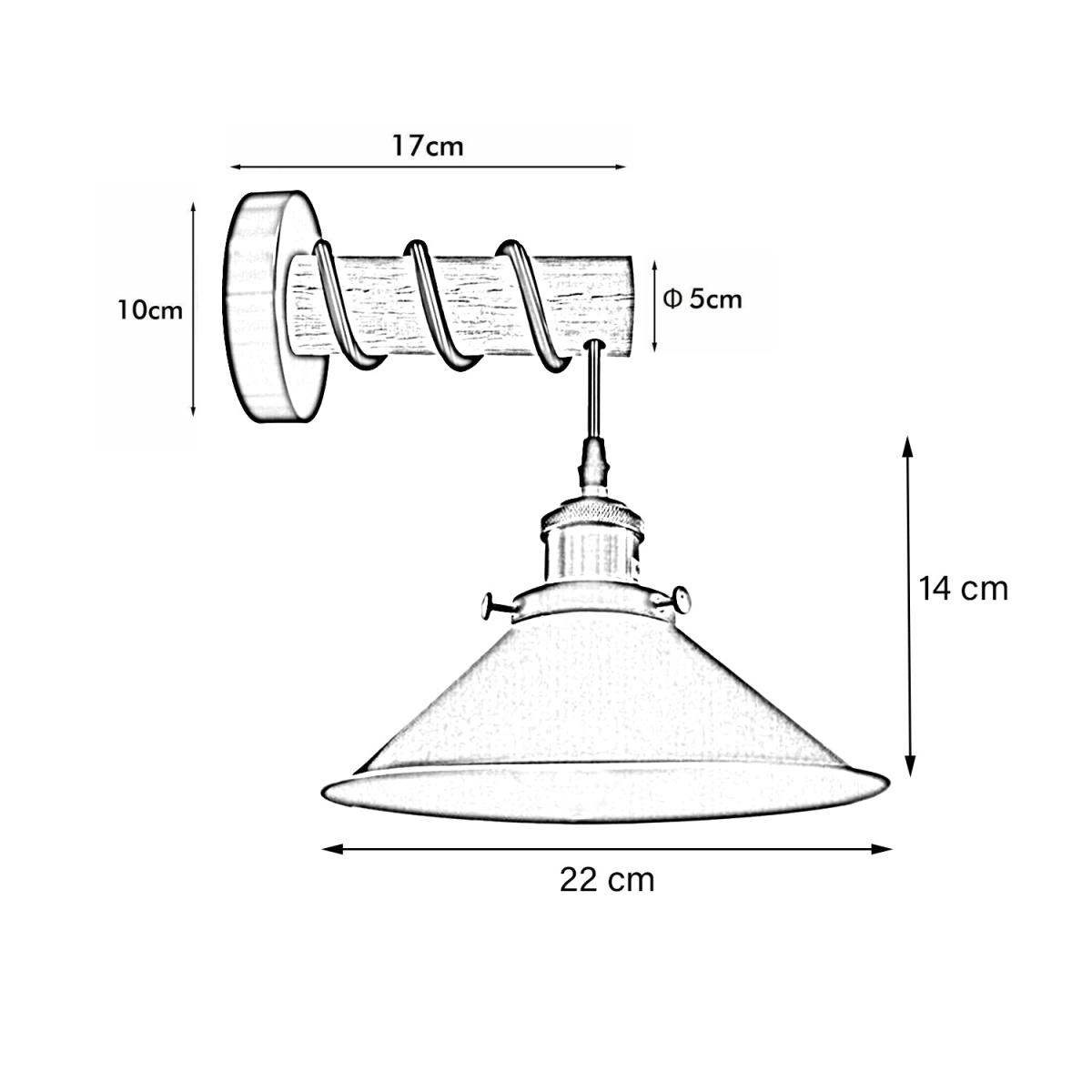 cortex-london-york-black-metal-wood-cone-wall-light