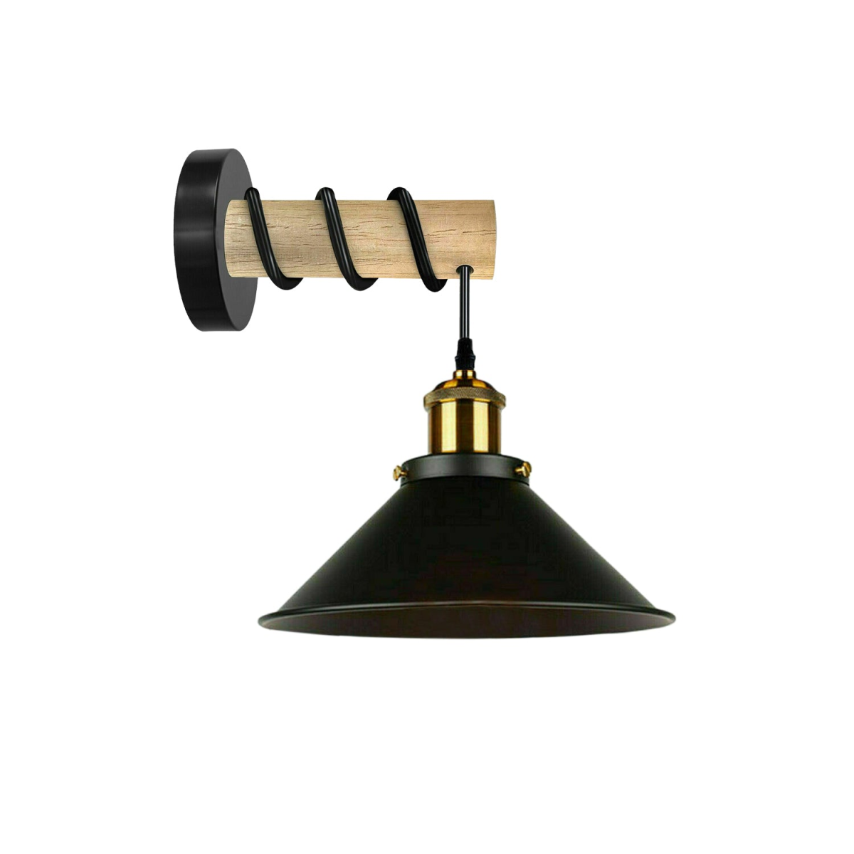 cortex-london-york-black-metal-wood-cone-wall-light