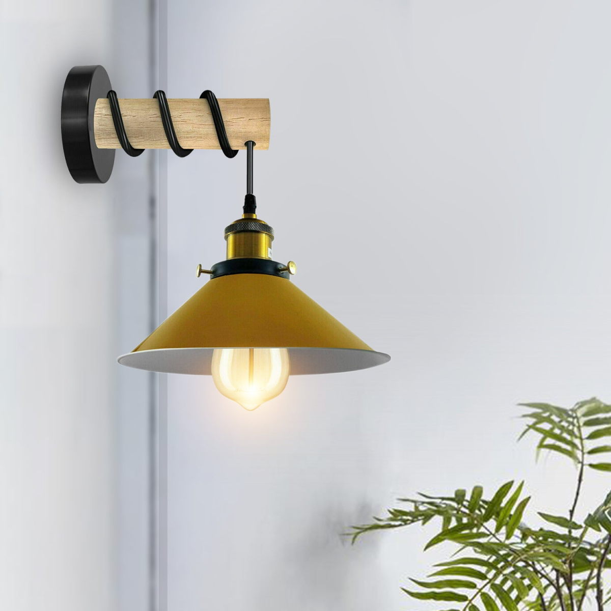 cortex-london-york-black-metal-wood-cone-wall-light