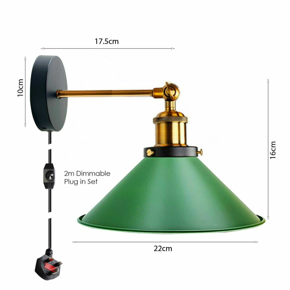 cortex-london-windsor-vintage-metal-plug-in-wall-sconce-light-adjustable-cone-shade-e27-dimmer-switch