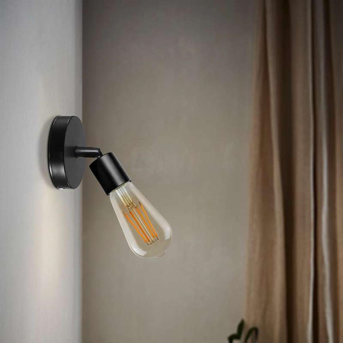 cortex-london-york-adjustable-e27-black-metal-wall-light