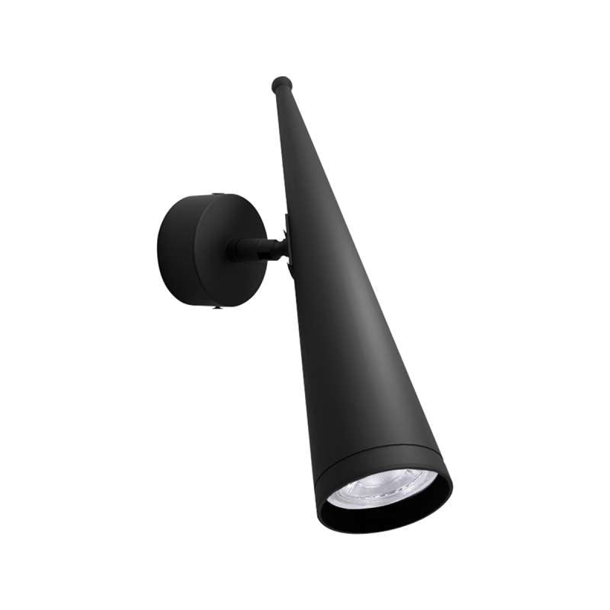 cortex-london-york-black-gu10-adjustable-cone-wall-light