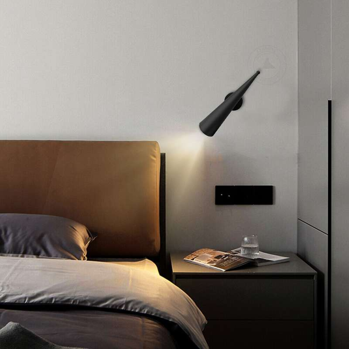 cortex-london-york-black-gu10-adjustable-cone-wall-light