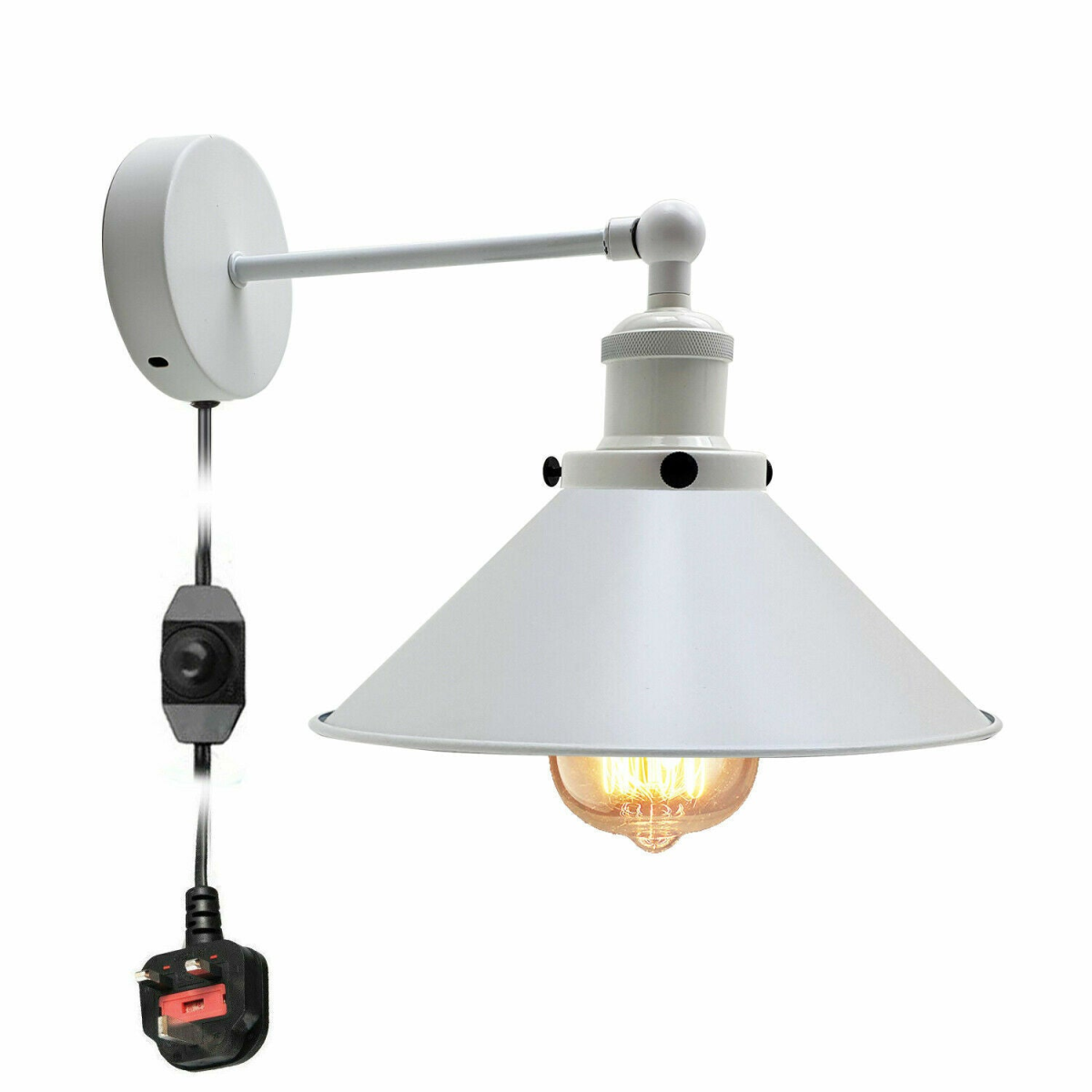cortex-london-york-nordic-metal-plug-in-wall-sconce-white-2m-wire-e27-dimmer