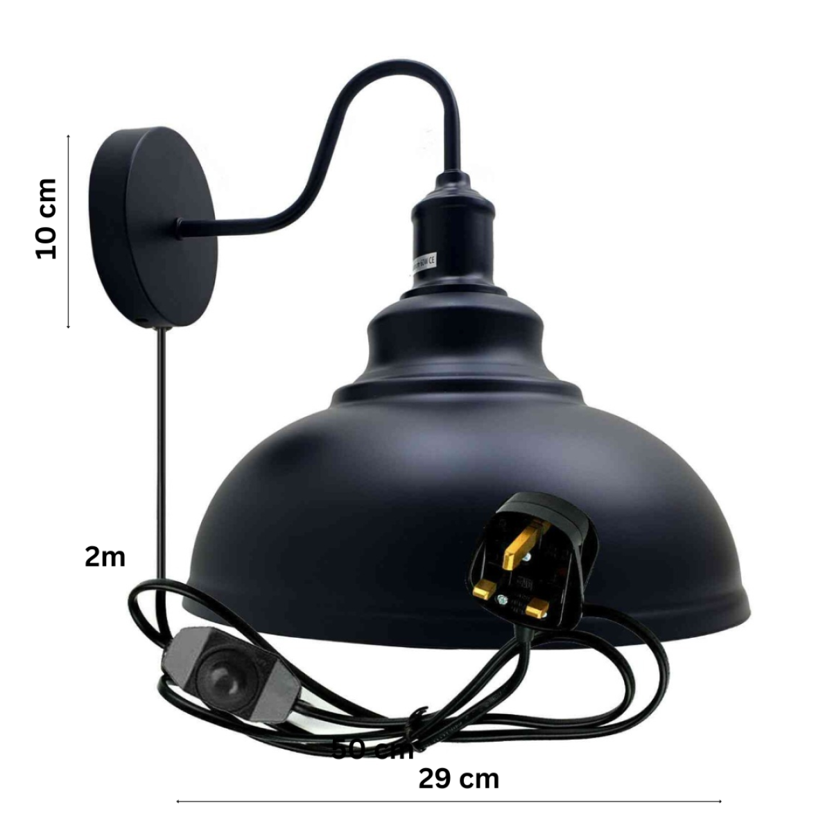 cortex-london-york-black-plug-in-wall-light-with-dimmer-2m