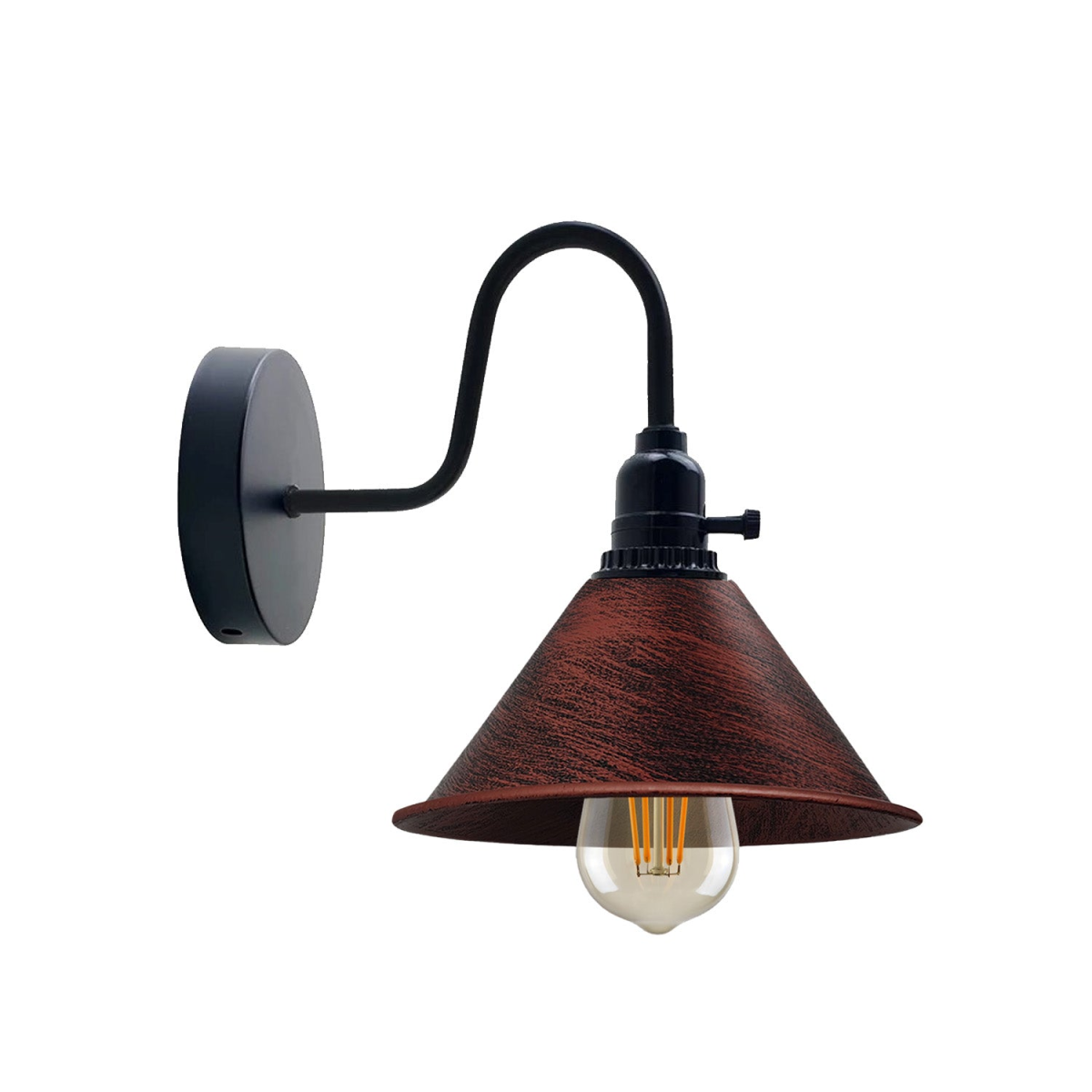 cortex-london-york-rustic-red-cone-wall-light-with-switch