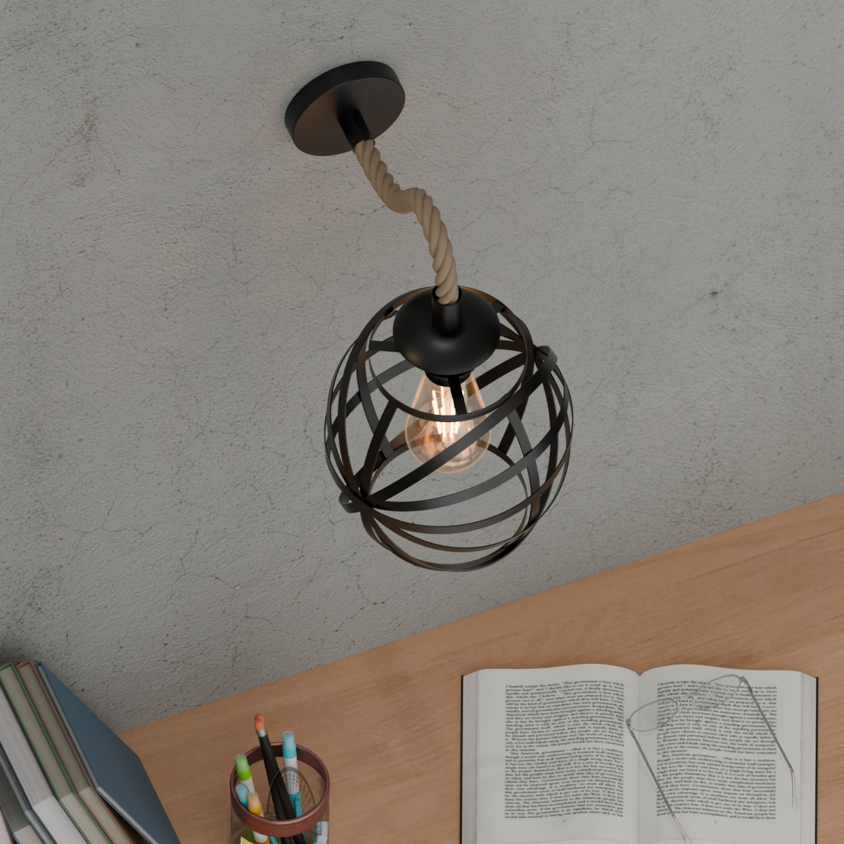 cortex-london-york-industrial-black-hemp-rope-metal-wall-light-20cm-round-cage