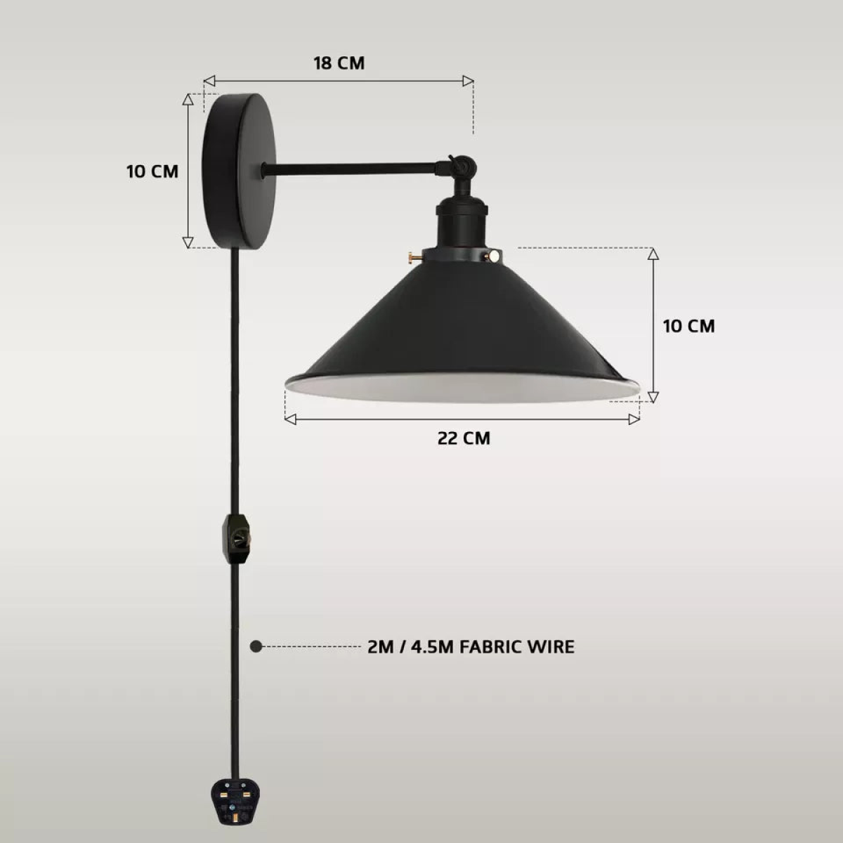 cortex-london-york-industrial-4m-plug-in-wall-light-with-dimmer-e27-metal-fabric