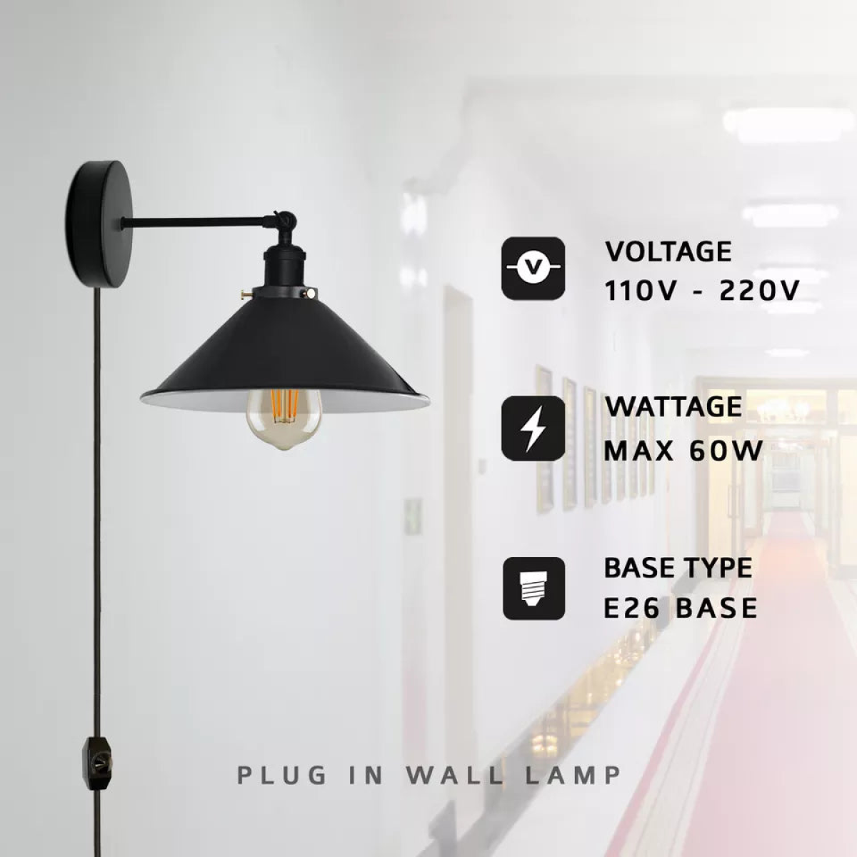 cortex-london-york-industrial-4m-plug-in-wall-light-with-dimmer-e27-metal-fabric