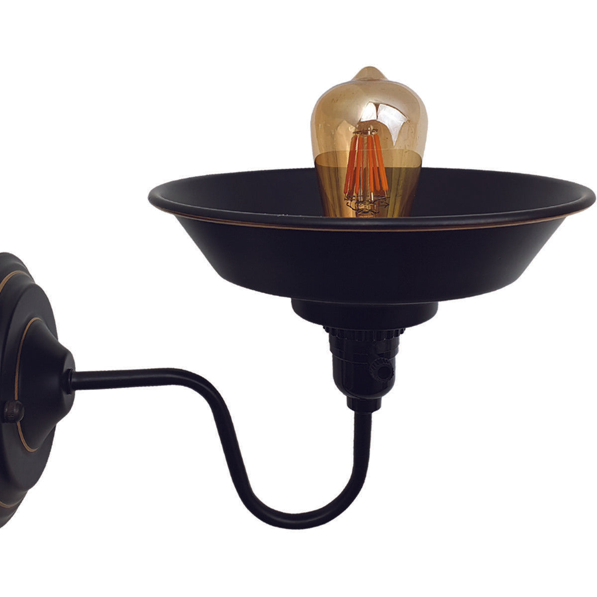 cortex-london-york-black-gold-metal-e27-wall-light-shade