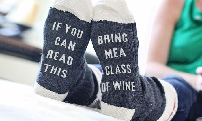 VINSANI BRING ME A GLASS OF WINE SOCKS 0009056