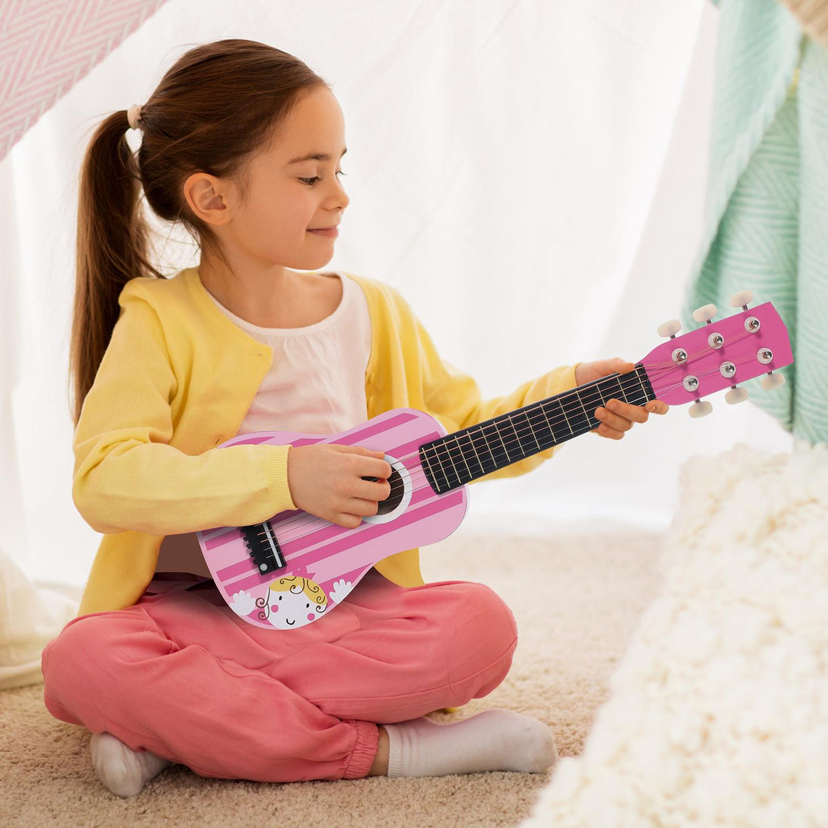 cortex-london-soka-wooden-pink-striped-six-string-guitar-pretend-play-music-toy