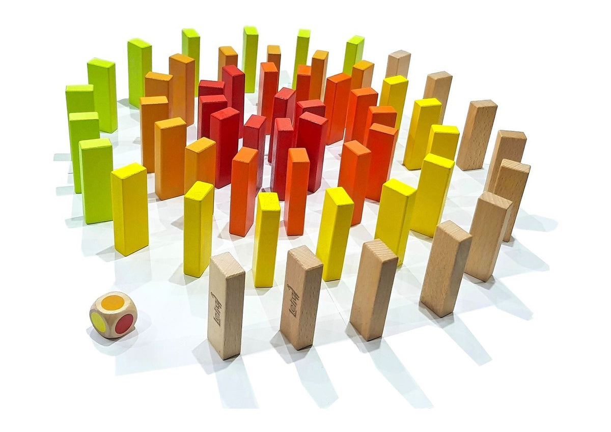 cortex-london-lelin-windsor-wooden-tumbling-game-56-pieces-coloured-blocks-dice