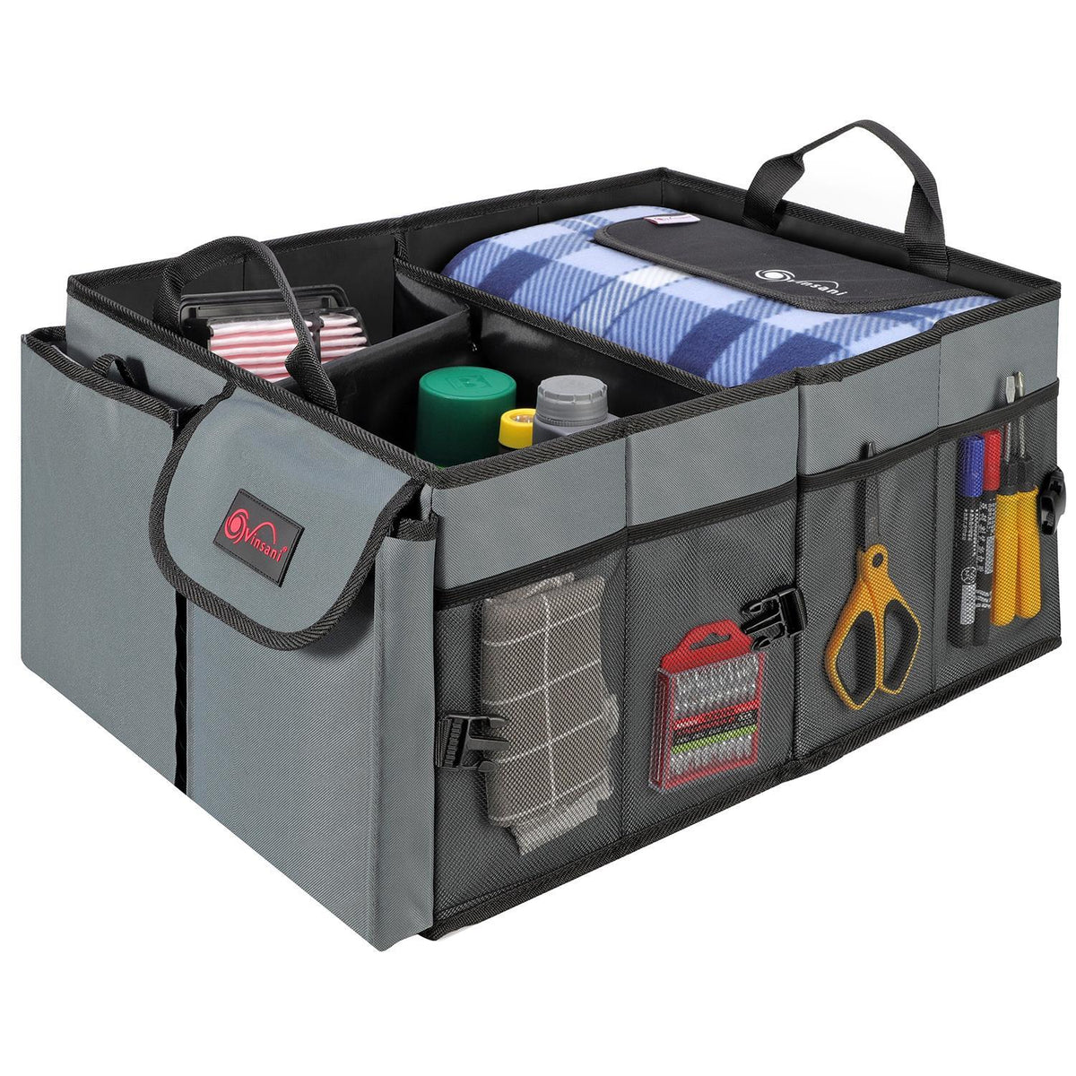 cortex-london-windsor-deluxe-car-boot-storage-grey-black-oxford-600d