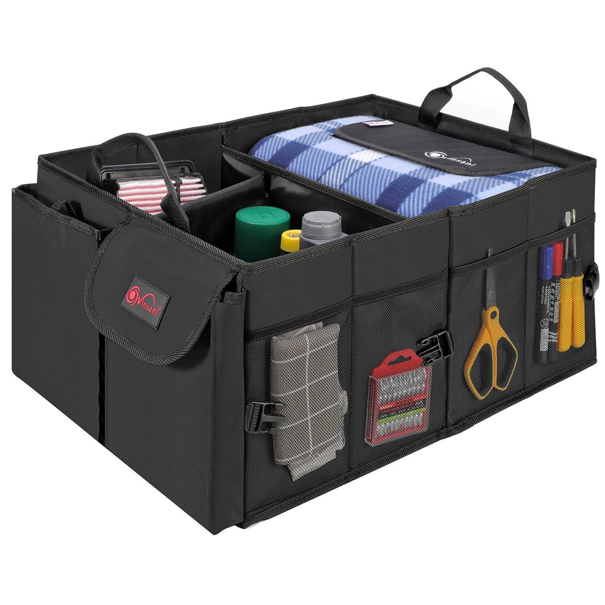 cortex-london-windsor-deluxe-car-boot-storage-grey-black-oxford-600d