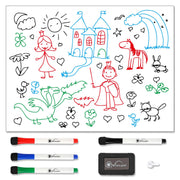 Vinsani 450x600 Whiteboard w/ 4 Markers and Eraser 0000143