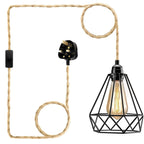 cortex-london-york-hemp-flex-plug-in-pendant-light-e27-black-metal-cage-2m-cord