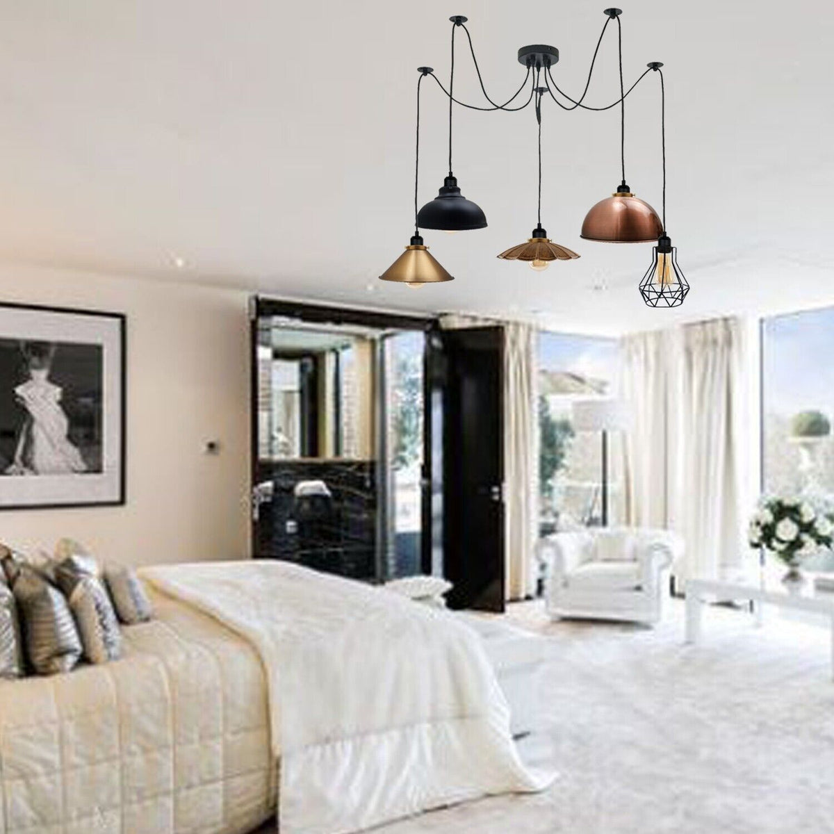 cortex-london-york-five-way-spider-pendant-light-e27-metal-pvc