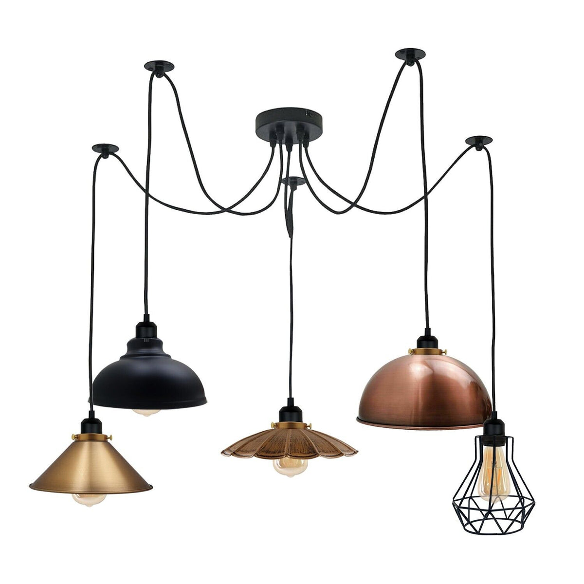 cortex-london-york-five-way-spider-pendant-light-e27-metal-pvc
