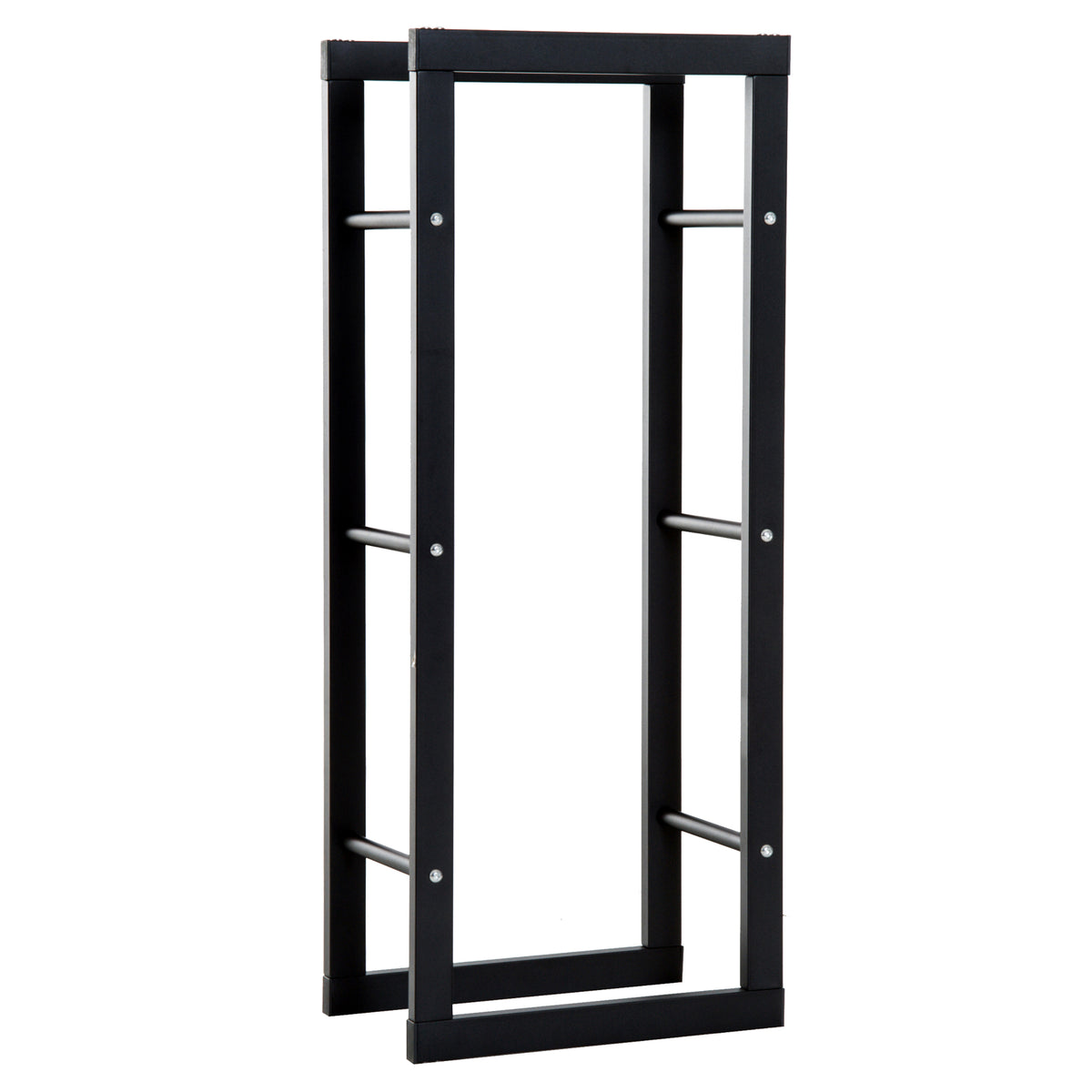 cortex-london-windsor-double-tier-metal-firewood-log-holder-rack-black