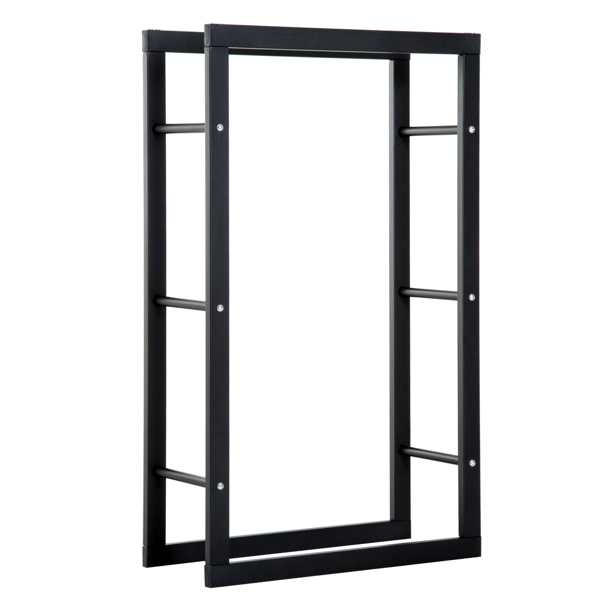 cortex-london-windsor-double-tier-metal-firewood-log-holder-rack-black
