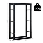 cortex-london-windsor-double-tier-metal-firewood-log-holder-rack-black