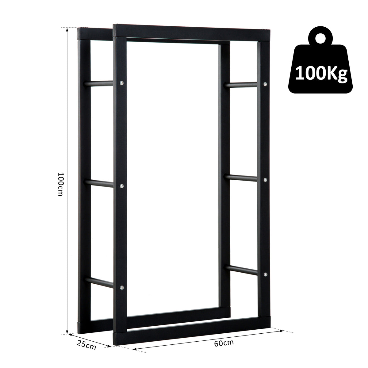 cortex-london-windsor-double-tier-metal-firewood-log-holder-rack-black