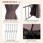 cortex-london-windsor-hexagon-patio-party-gazebo-side-panels