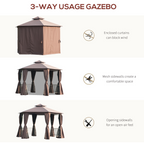 cortex-london-windsor-hexagon-patio-party-gazebo-side-panels