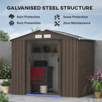 cortex-london-windsor-lockable-galvanised-steel-garden-shed-khaki