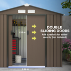 cortex-london-windsor-lockable-galvanised-steel-garden-shed-khaki