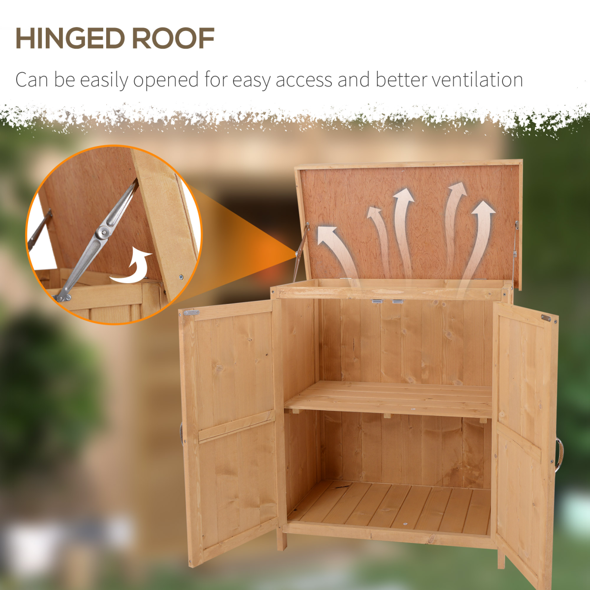 cortex-london-windsor-wooden-garden-storage-chest-double-doors-hinged-roof-two-tier-shelf