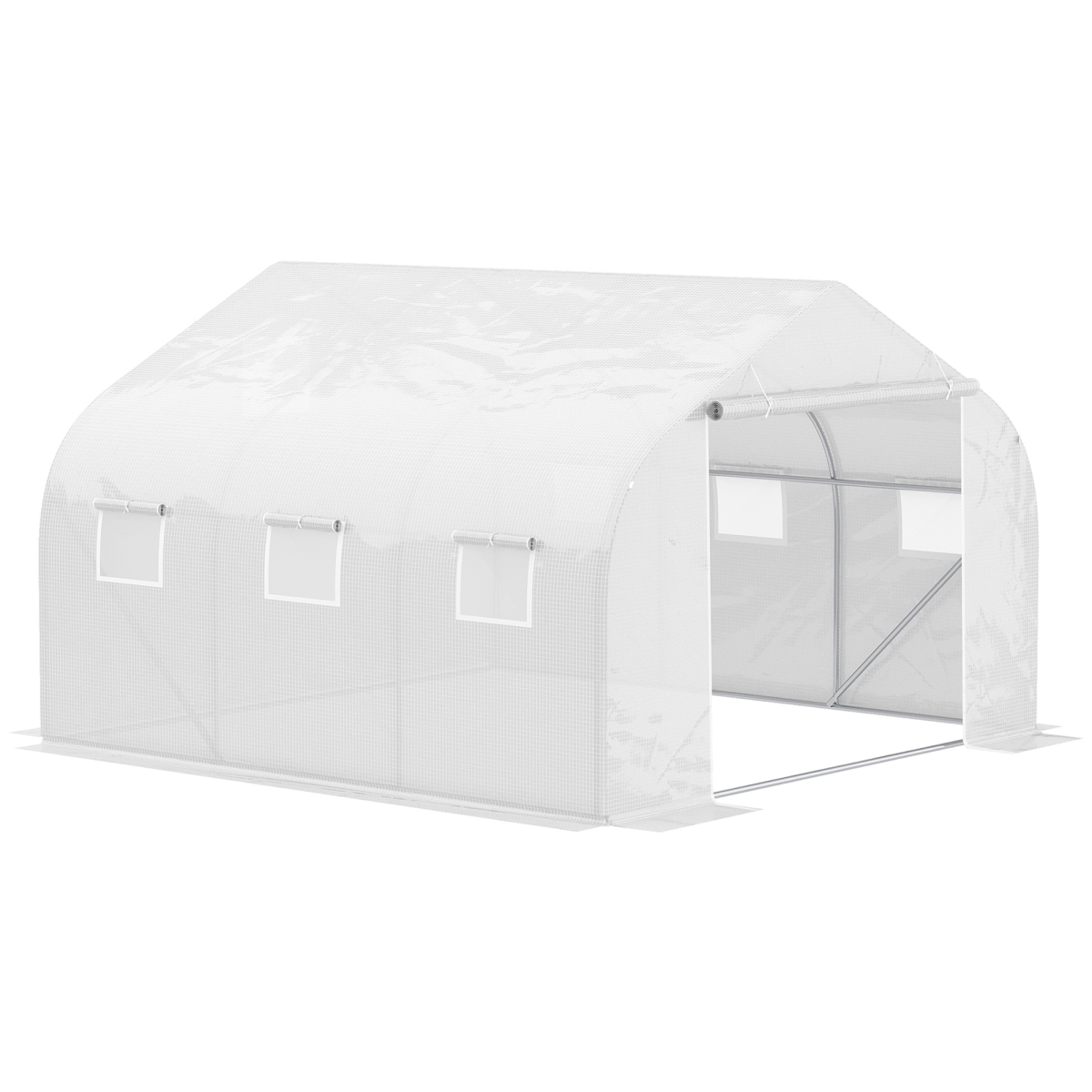 cortex-london-windsor-white-walk-in-greenhouse-pe-mesh-cover-galvanized-metal-frame